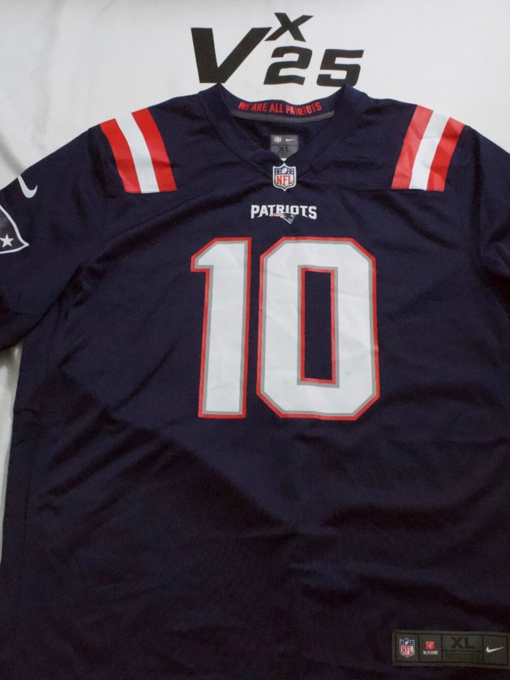 Men's Drake Maye Patriots Blue Home Jersey Size XL *READ DESCRIPTION*